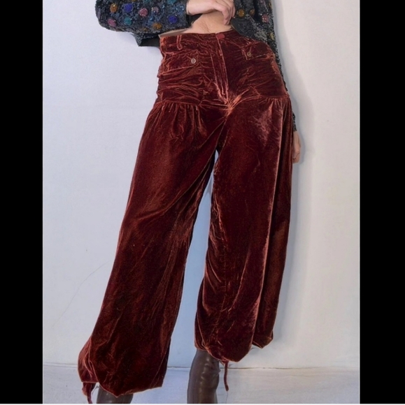 Free People velvet Lotus pants - Picture 2 of 16
